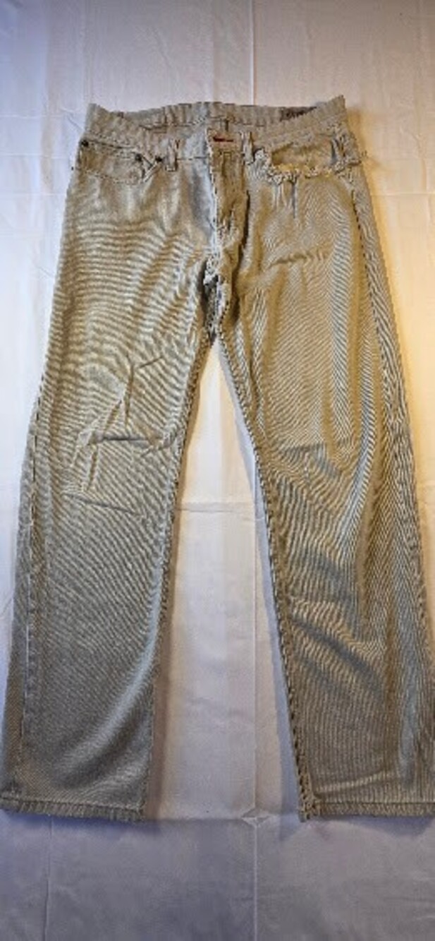 Vintage CCS Slim Straight Jeans Beige Size 32 X 32 Worn Well
